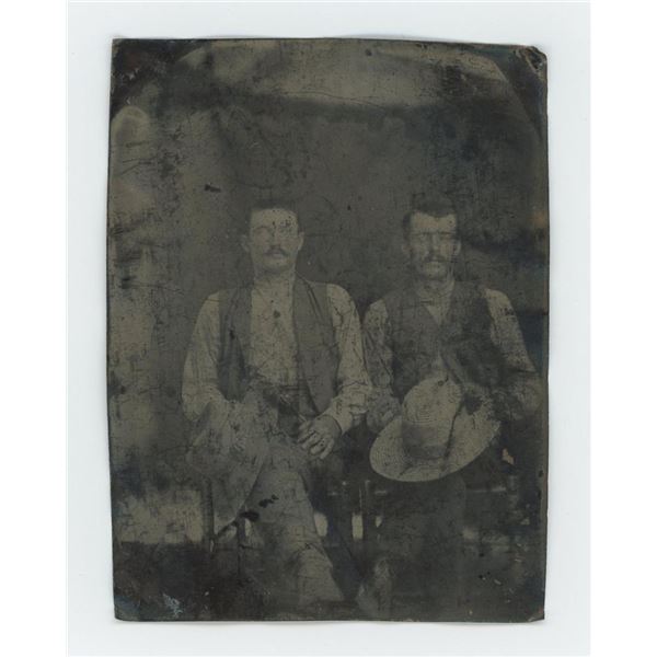 Tintype Photo of Cowboy Gunfighters