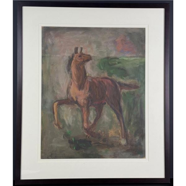 Albert Clarence Runquist Spirited Horse Painting