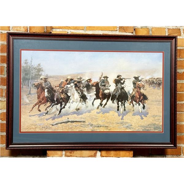 Frederic Remington A Dash for the Timber Print