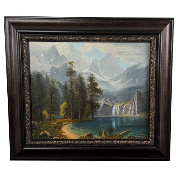 After Albert Bierstadt Sierra Nevadas Painting