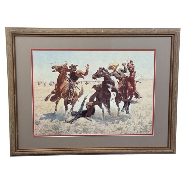 Frederic Remington Aiding a Comrade Print