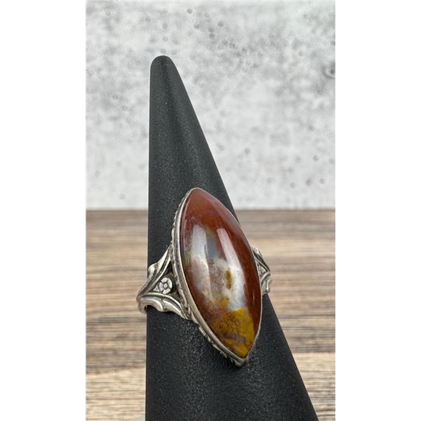 Sterling Silver Banded Agate Ring