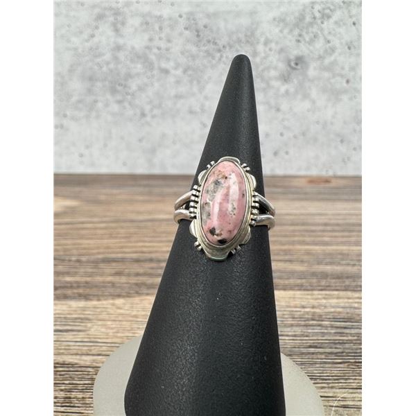 Navajo Sterling Silver Rhodonite Ring