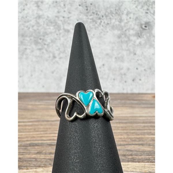 Ortega Turquoise Traders Sterling Turquoise Ring