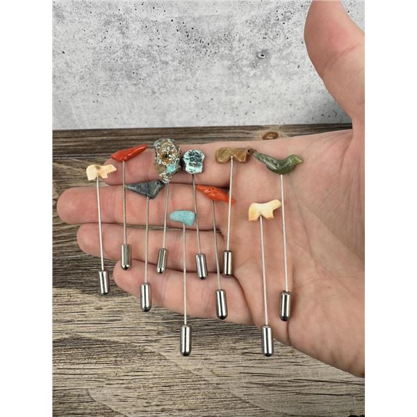 Zuni Animal Fetish Stick Pins