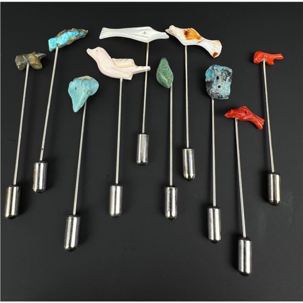 Zuni Animal Fetish Stick Pins