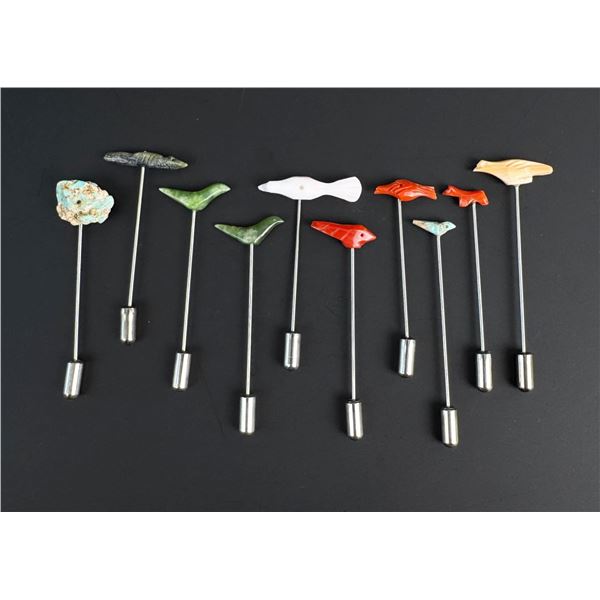 Zuni Carved Fetish Stick Pins