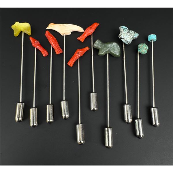 Zuni Animal Fetish Stick Pins
