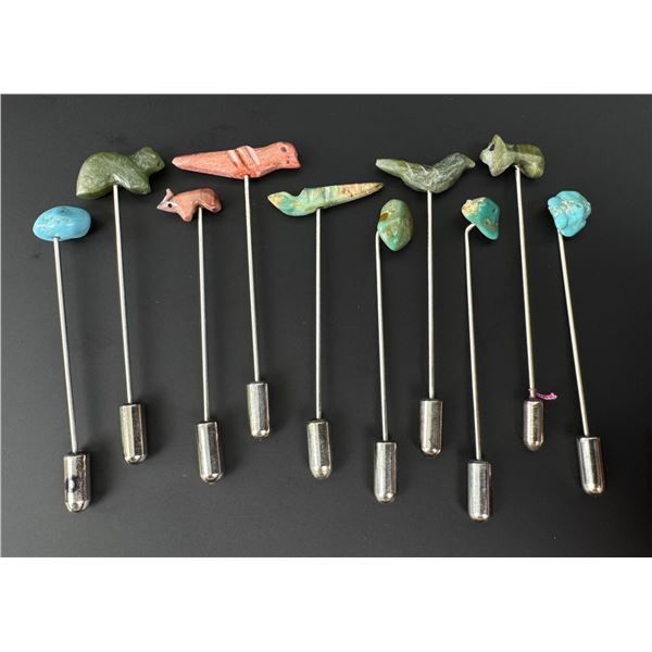 Zuni Animal Fetish Stick Pins
