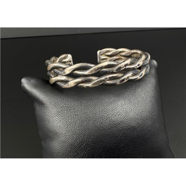 Navajo Sterling Silver Double Knot Bracelet