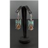 Image 1 : Zuni Thunderbird Inlaid Sterling Silver Earrings