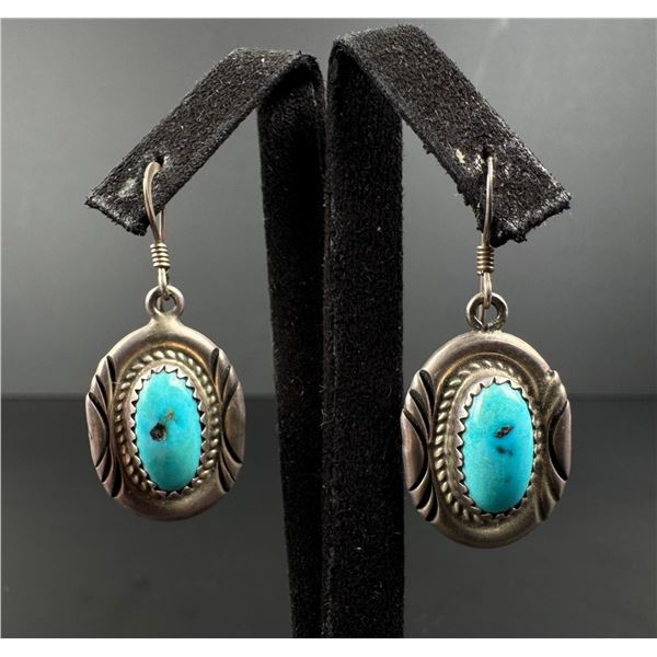 Navajo Sterling Silver Turquoise Earrings