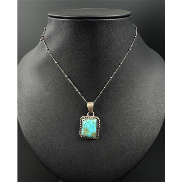 Navajo Sterling Silver Turquoise Necklace