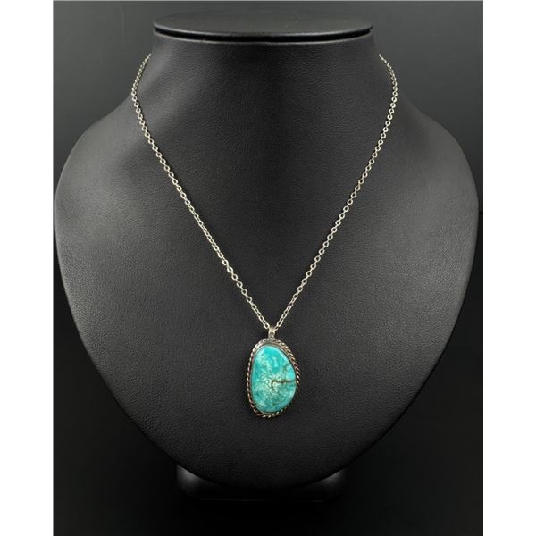 Navajo Sterling Silver Turquoise Necklace