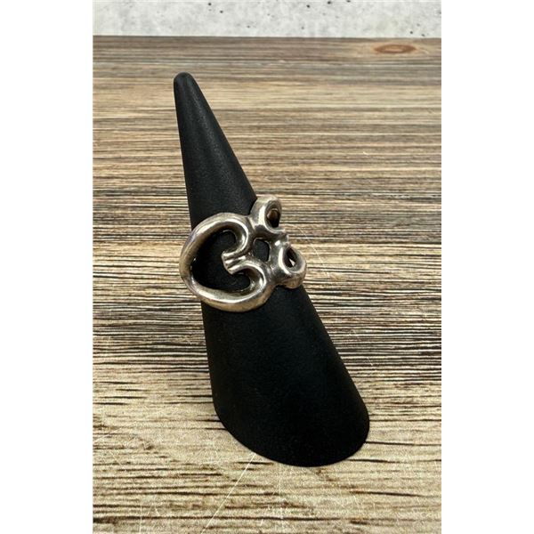 Navajo Tufa Sand Cast Sterling Silver Ring