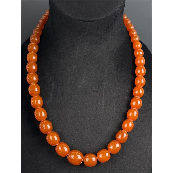Baltic Amber Graduated Prayer Bead Necklace