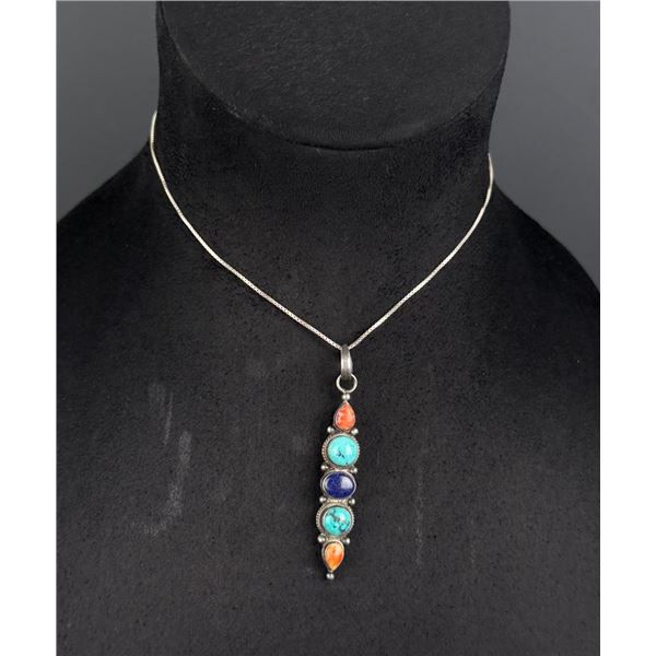 Navajo Sterling Silver Turquoise Necklace