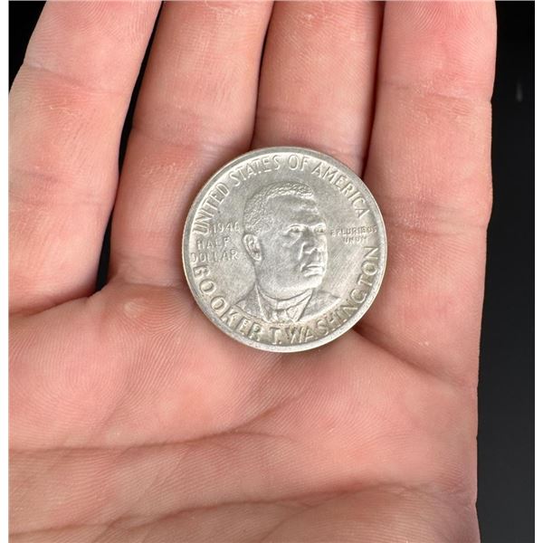 1946 Booker T Washington Silver Half Dollar