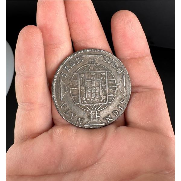 1818 R Brazil 960 Reis Silver Coin