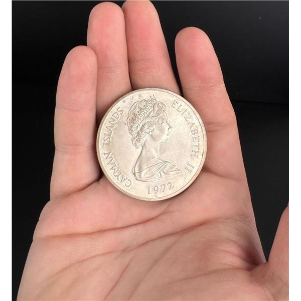 1972 Cayman Islands Sterling Silver $25 Coin
