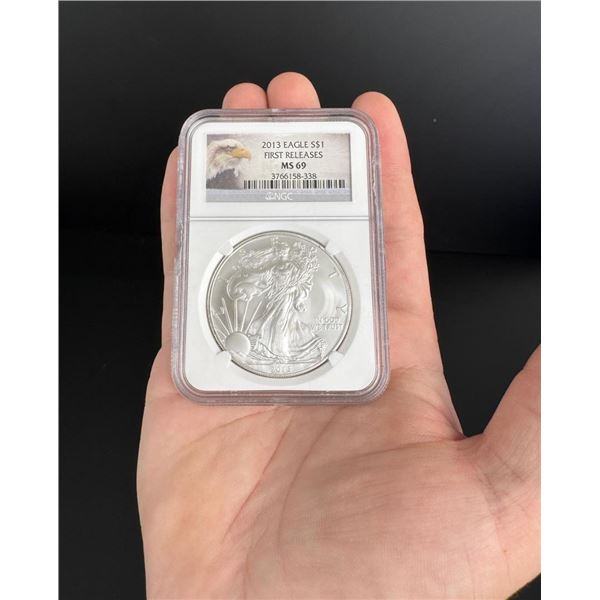 2013 American Silver Eagle Coin NGC Graded MS69