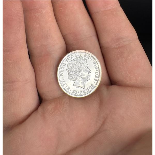 2014 United Kingdom 50 Pence 1/4 oz Silver