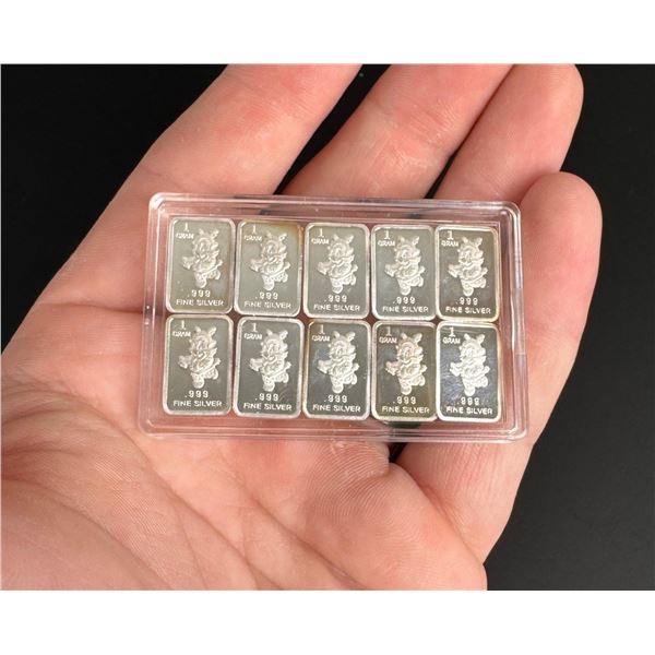 Collection of One Gram Silver Art Bars
