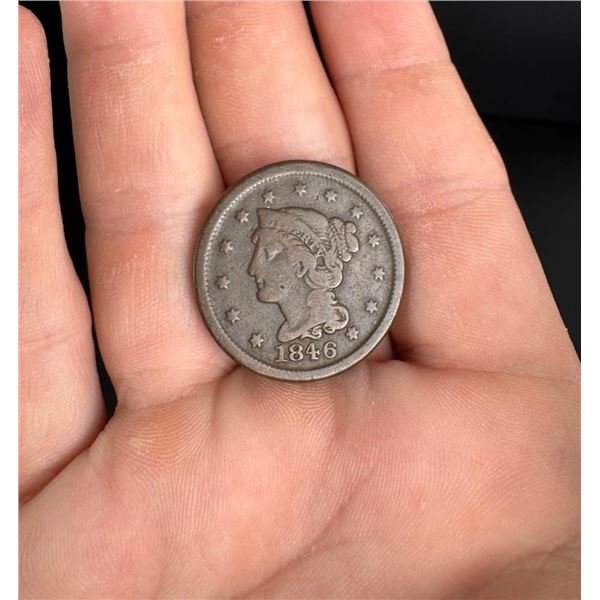 1846 Braided Hair Large Cent