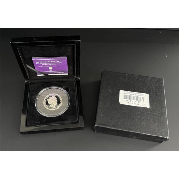 Queen Elizabeth II 65th Anniversary Silver Coin