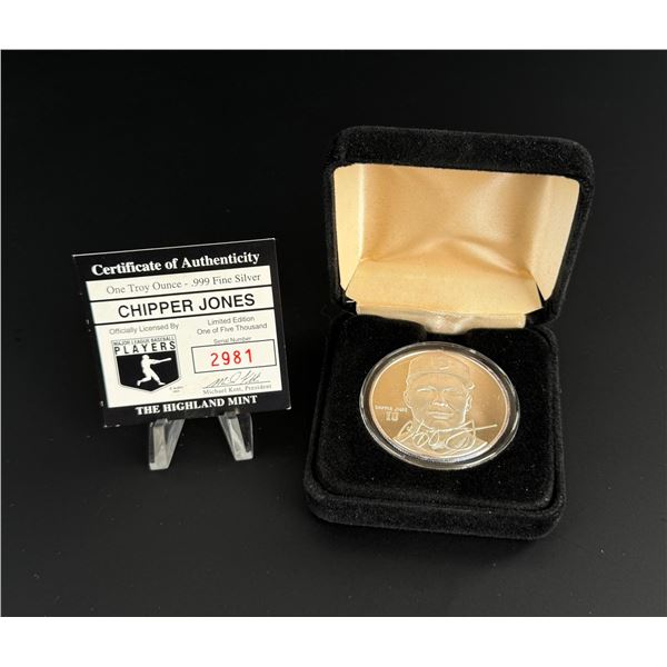Chipper Jones Silver Troy Ounce Commemorative Coin
