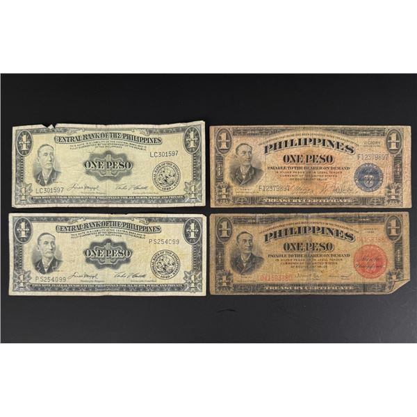 Group of Philippines One Peso Notes