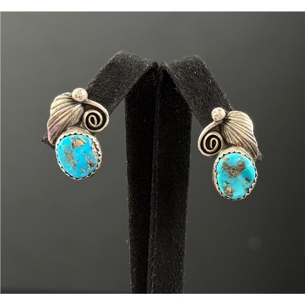 Navajo Sterling Silver Turquoise Earrings
