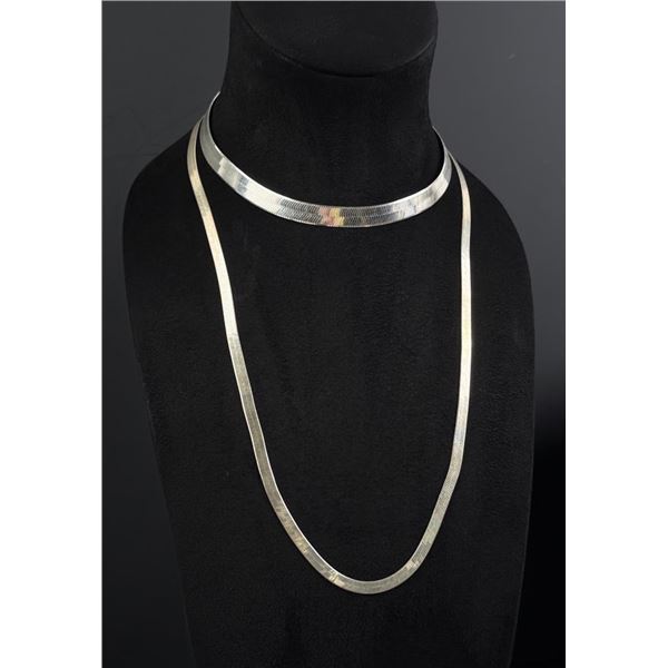 Milor Sterling Silver Herringbone Necklace Chain