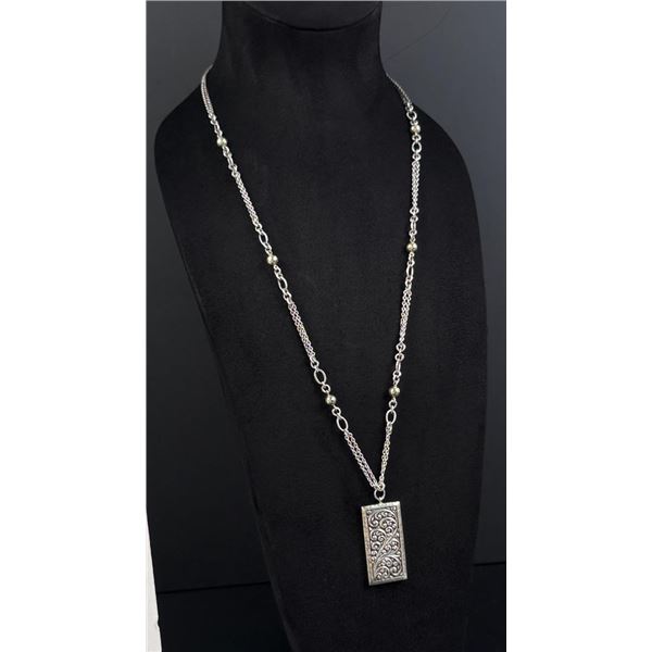 Lois Hill Sterling Silver Scrollwork Necklace