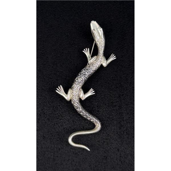 Kabana Sterling Silver Lizard Brooch