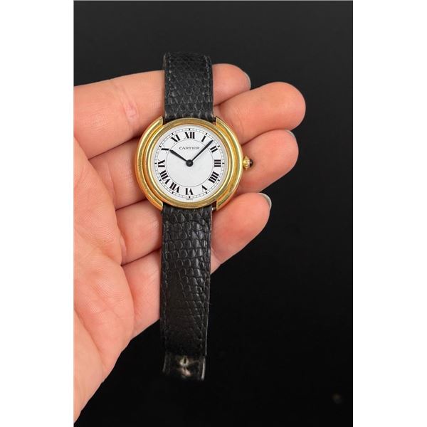 1978 18k Gold Cartier Vendome 78090 Ladies Watch