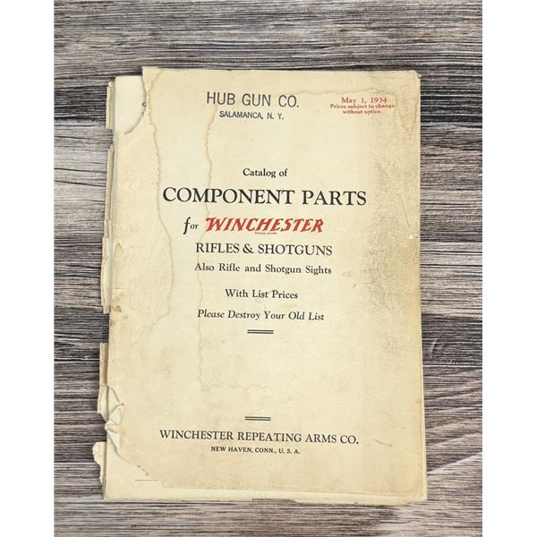 1934 Winchester Catalog of Component Parts