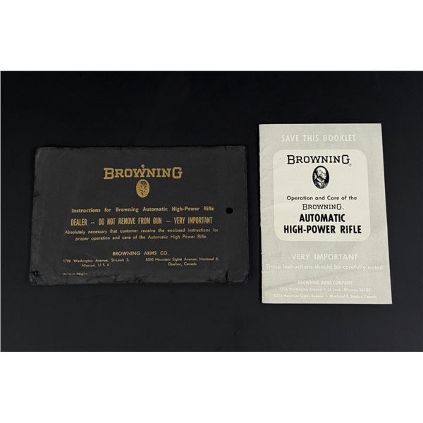 Browning High Power Rifle Booklet