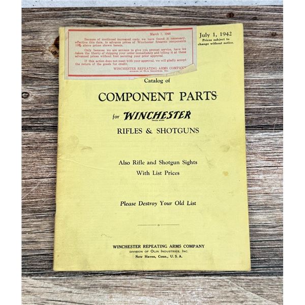 1942 Winchester Component Parts Catalog