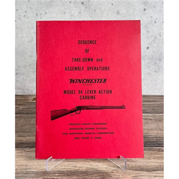 Winchester Model 94 Take Down Assembly Manual