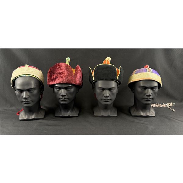 Collection of Mongolian Janjin Malgai Hats