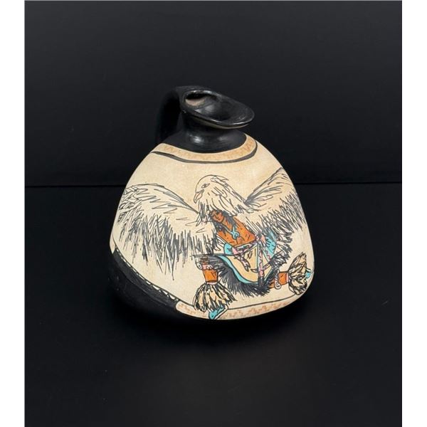 Mary Saxon Navajo Indian Eagle Dancer Pitcher
