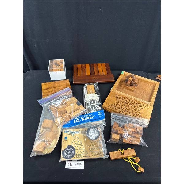 Large Lot of Vintage Wooden Puzzles