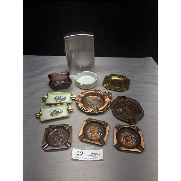 Large Lot of Mid Century Collectible Ashtrays