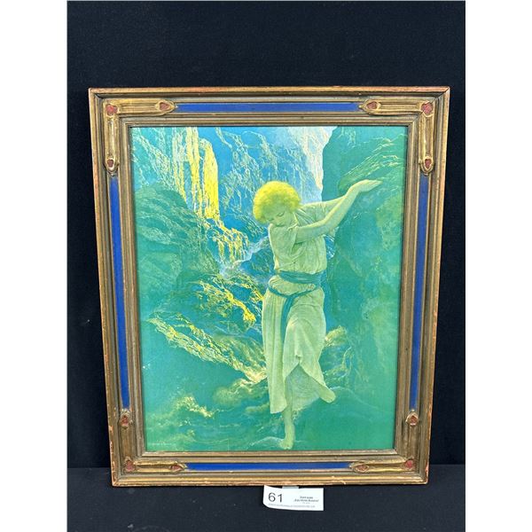 Maxfield Parrish Art Deco Print "The Canyon" in Frame