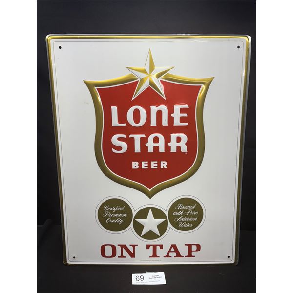 Large Lonestar Beer Tin Sign