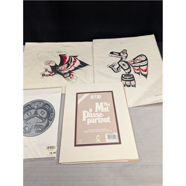 Nice Lot of 3 West Coast Native Signed Prints