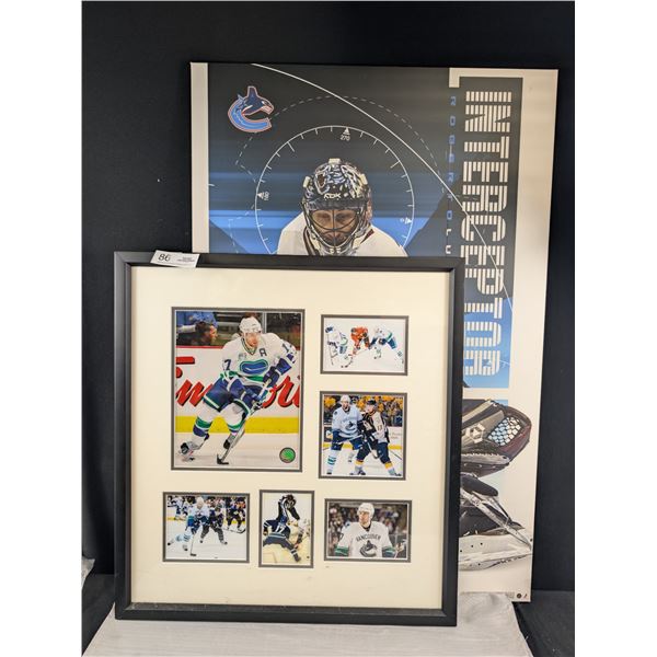 Nicely Framed Photos Of Vancouver Canucks + Roberto Luongo Picture NO SHIPPING