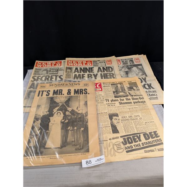 Nice Lot of 1960's Newsworld Newspapers
