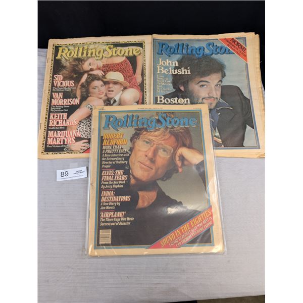 Lot of 3 1970's Rolling Stones Magazines